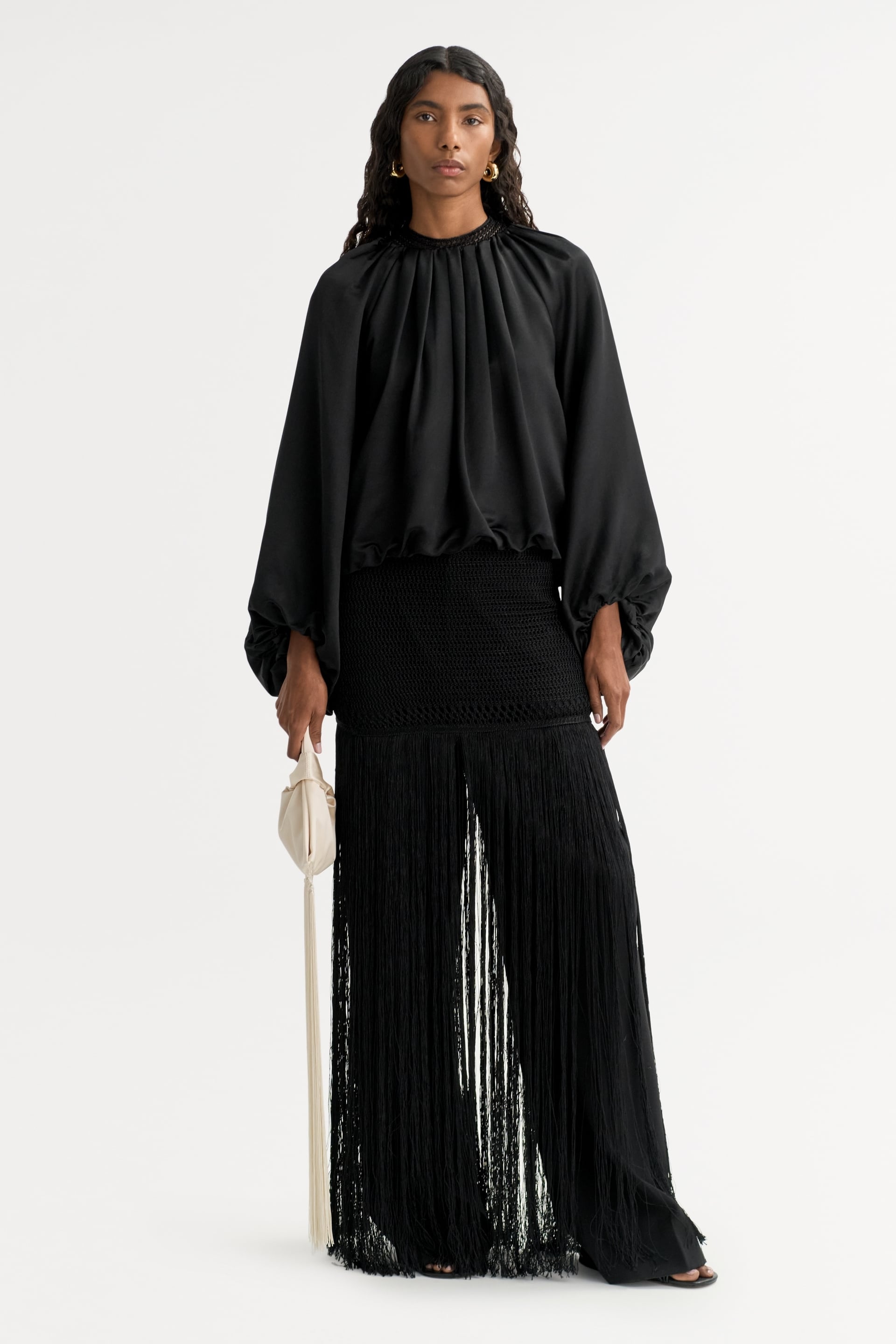 Silk Blouse Black 2